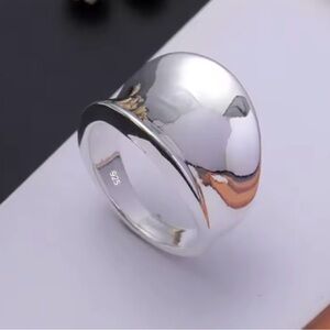 .925 Sterling  Silver Wide  Ring  Elegant Ring